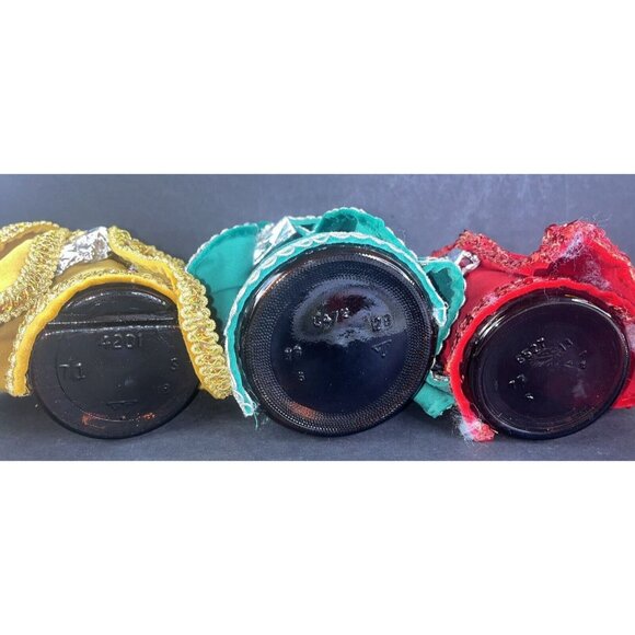 3 Christmas Wisemen Kings Velvet Clothing Mrs Butterworth Bottles Homemade 70's - Picture 7 of 8